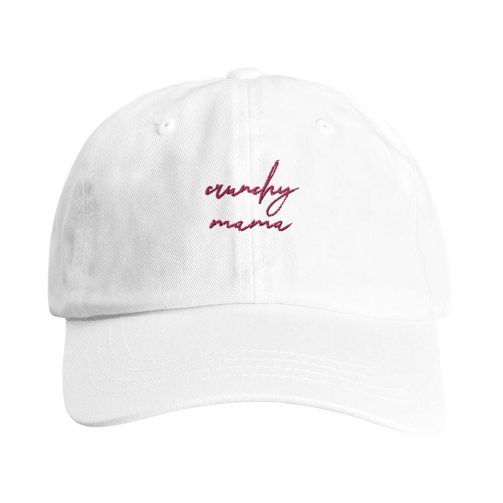 Embroidered Crunchy Mama - Is that organic? Low-Profile Cotton Twill Hat