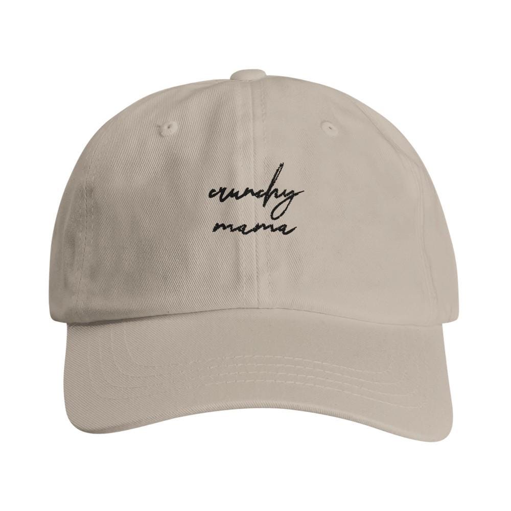 Embroidered Crunchy Mama - Is that organic? Low-Profile Cotton Twill Hat