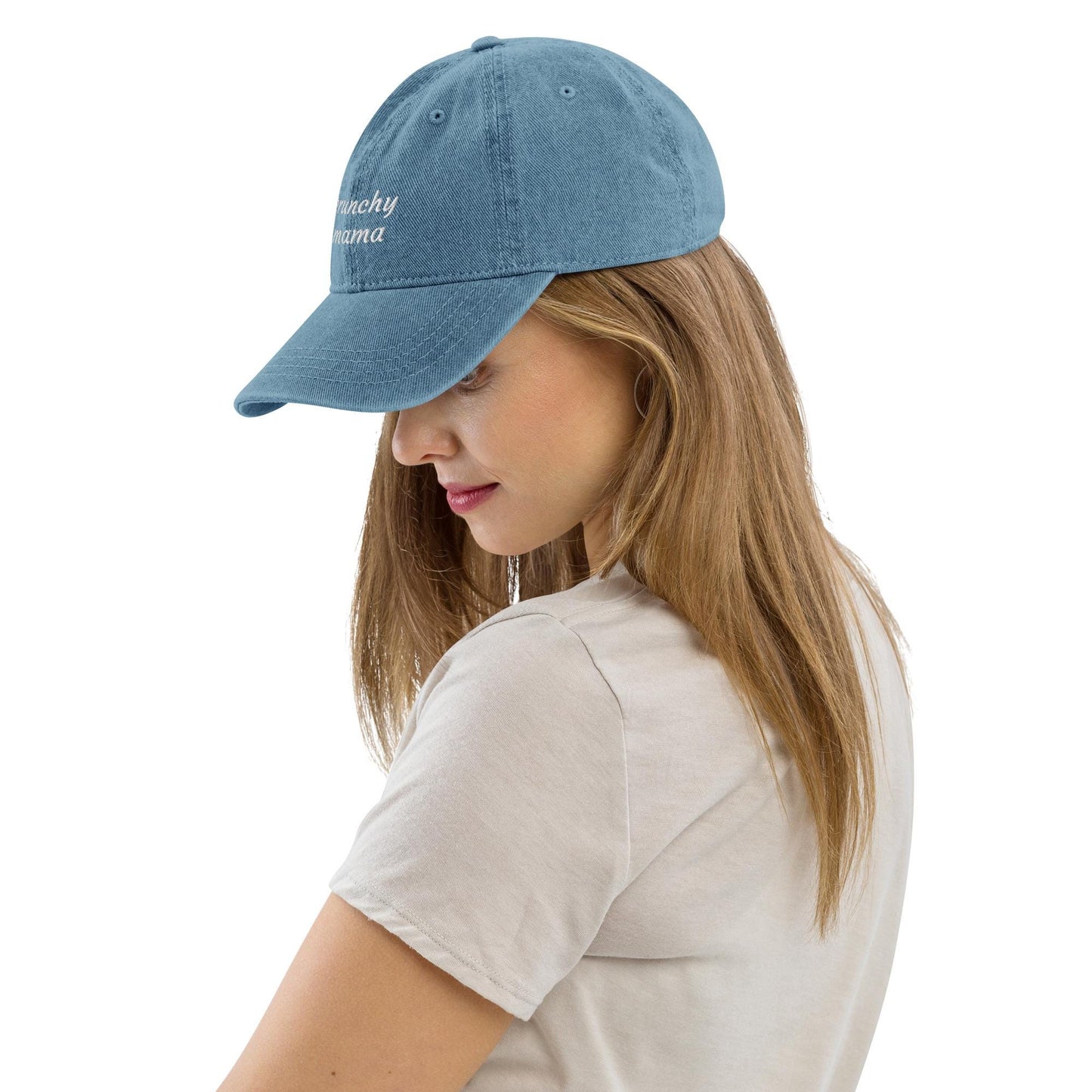 Crunchy Mama Hat, Dad Cap, Baseball cap, denim style hat, crunchy moms movement