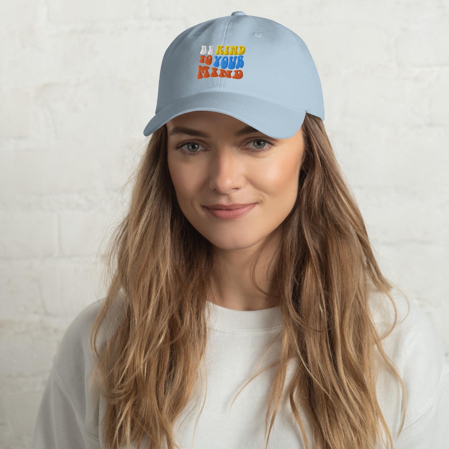 Be Kind To Your Mind Groovy Baseball Cap, Dad cap, groovy, kindness, mind, mental health hat