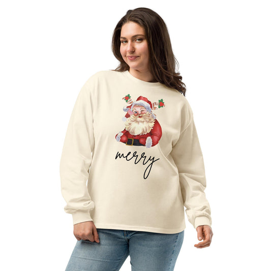 Vintage Santa and Merry Sweatshirt