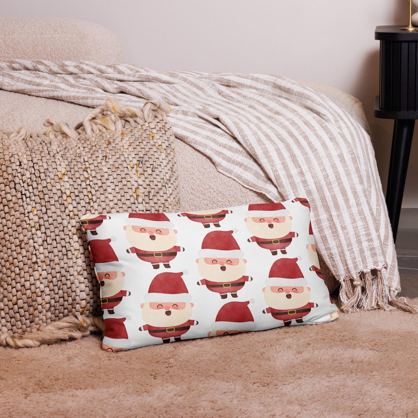 Santa Print Basic Pillow