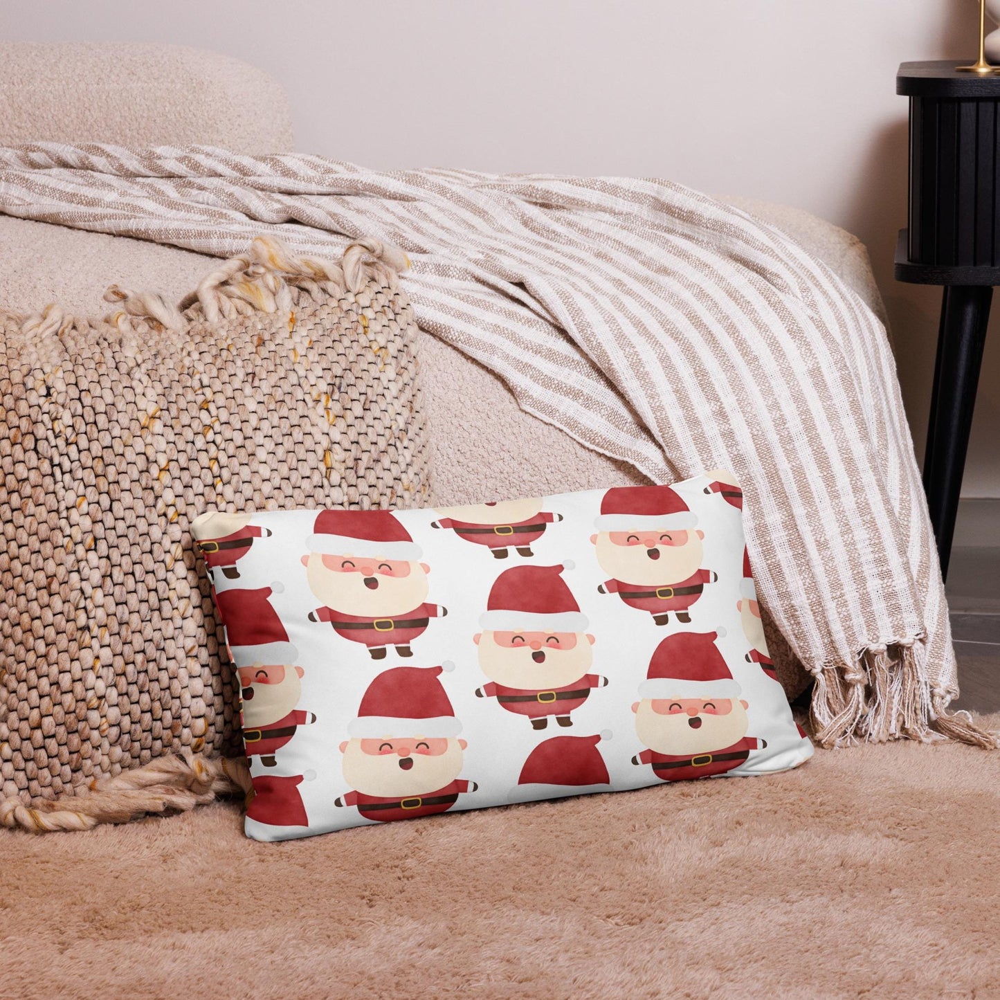 Santa Print Basic Pillow