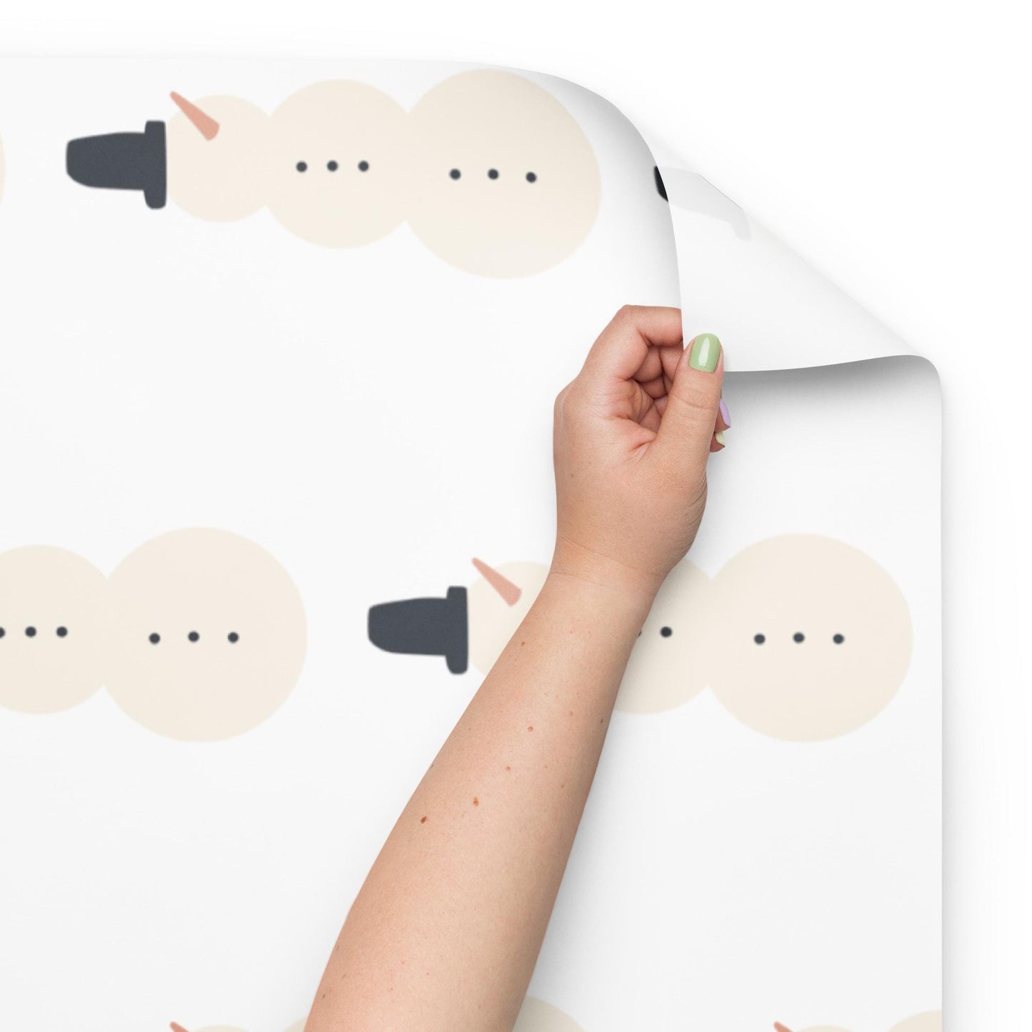 Minimalist Snowman Custom Wrapping paper sheets