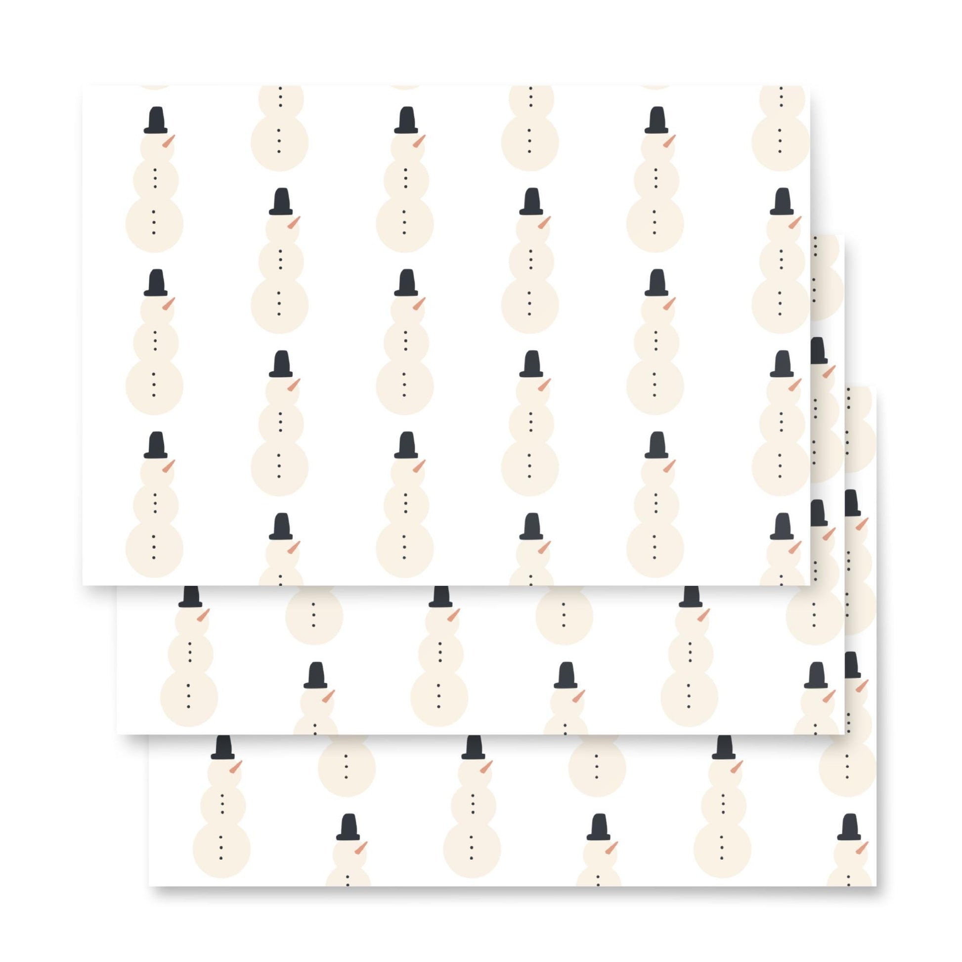 Minimalist Snowman Custom Wrapping paper sheets