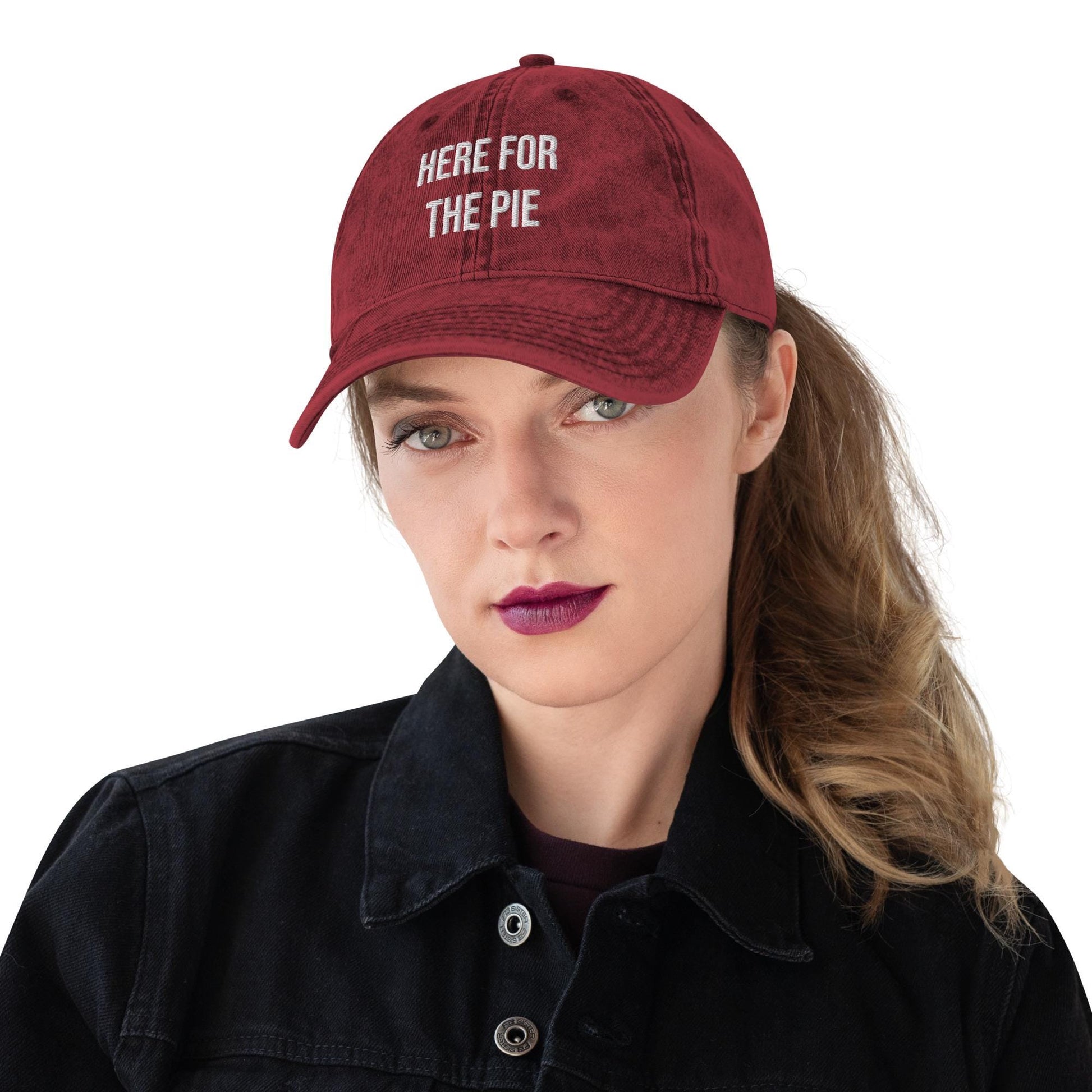 Here For The Pie Vintage Cotton Twill Cap