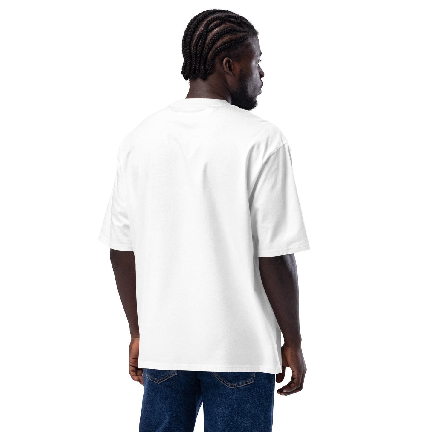 Oversized heavyweight t-shirt - takeout noodles embroidered shirt