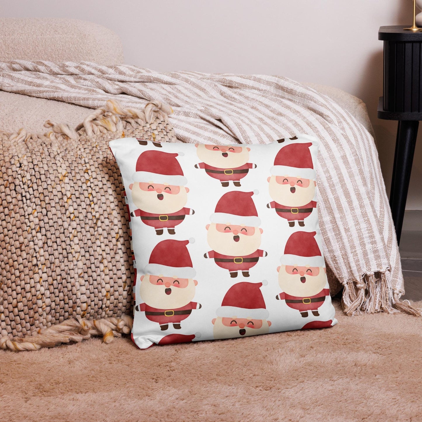 Santa Print Basic Pillow