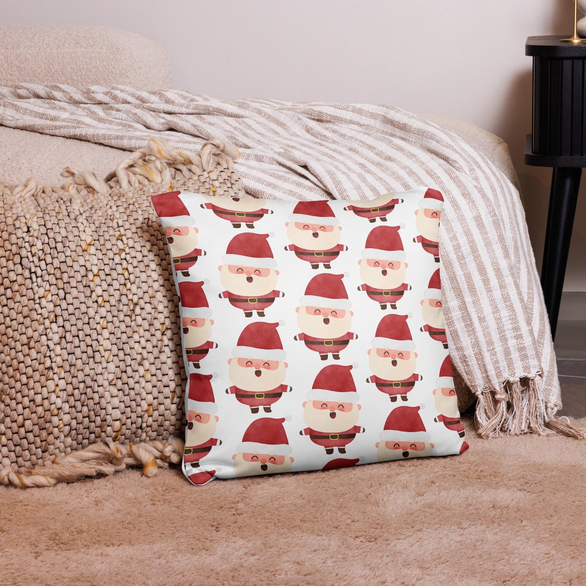 Santa Print Basic Pillow