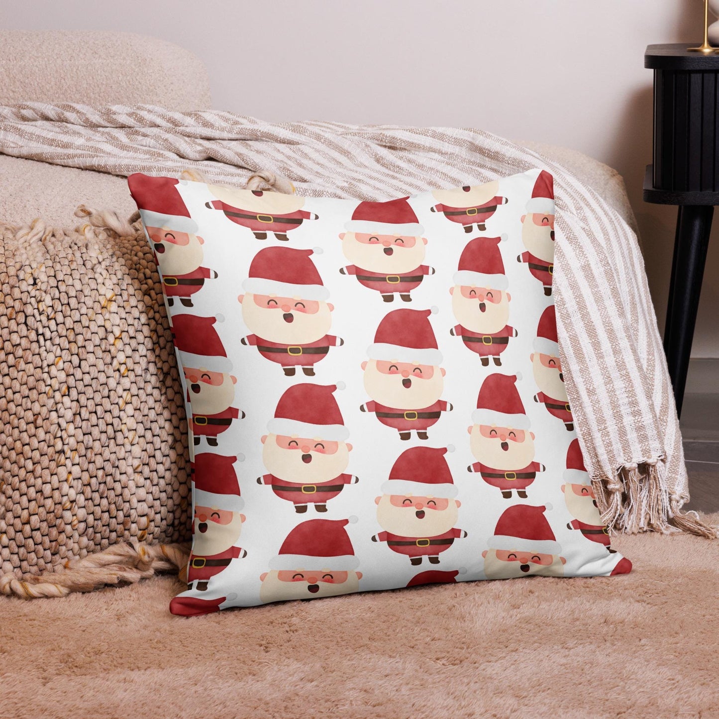 Santa Print Basic Pillow