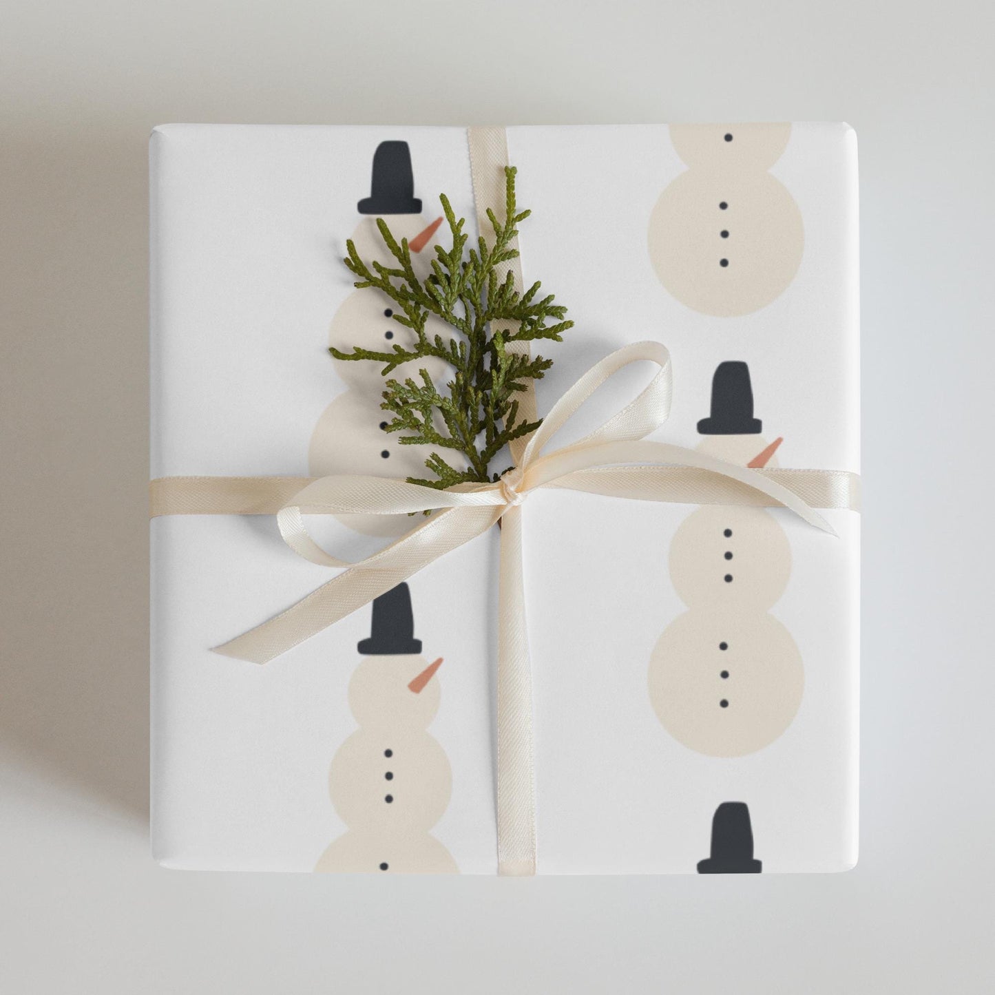 Minimalist Snowman Custom Wrapping paper sheets