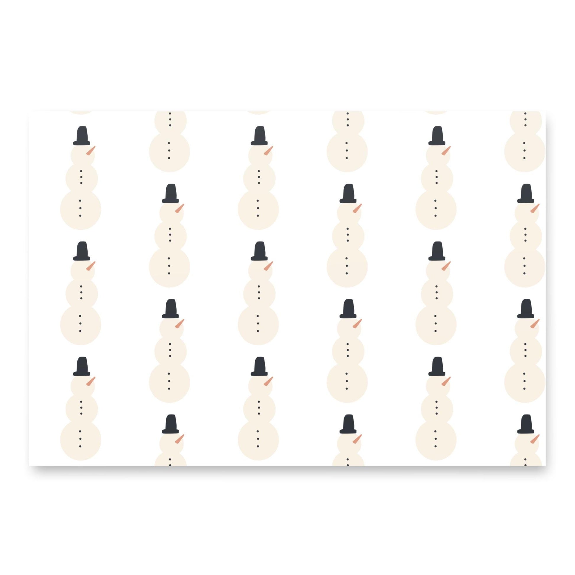 Minimalist Snowman Custom Wrapping paper sheets