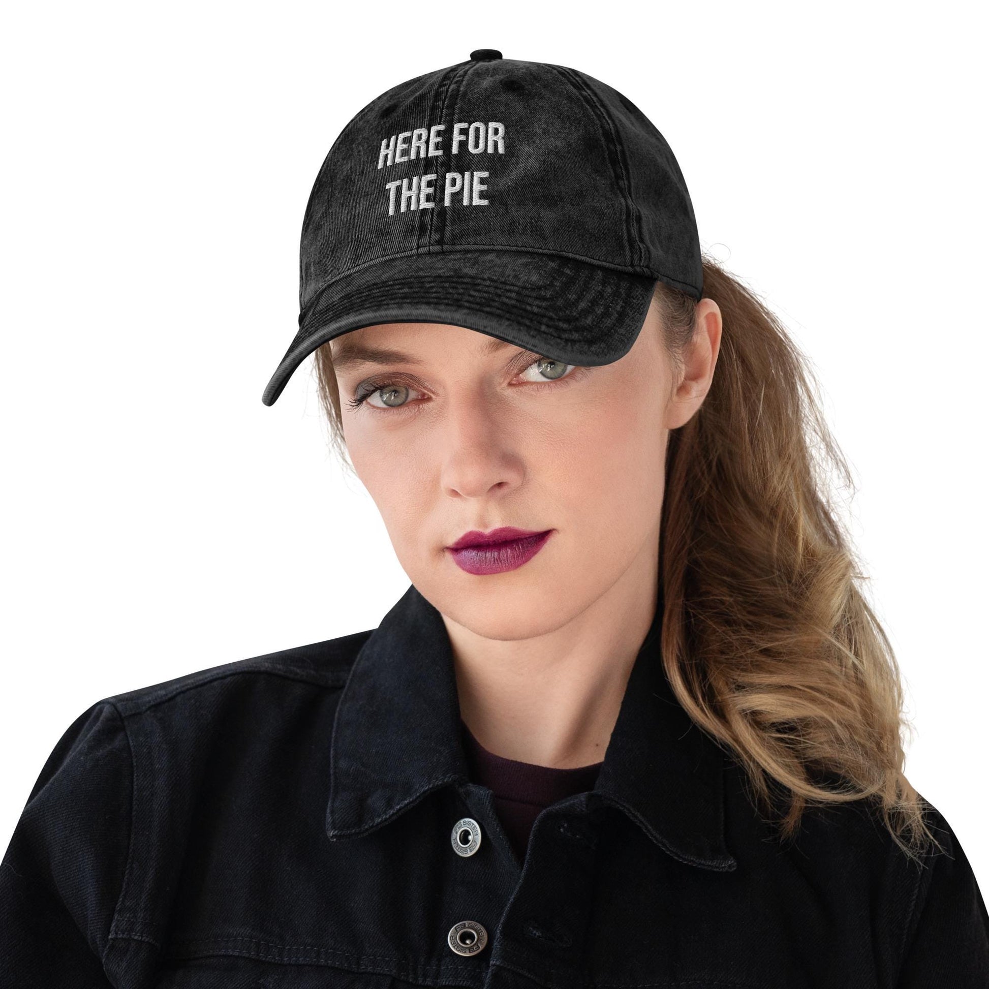 Here For The Pie Vintage Cotton Twill Cap