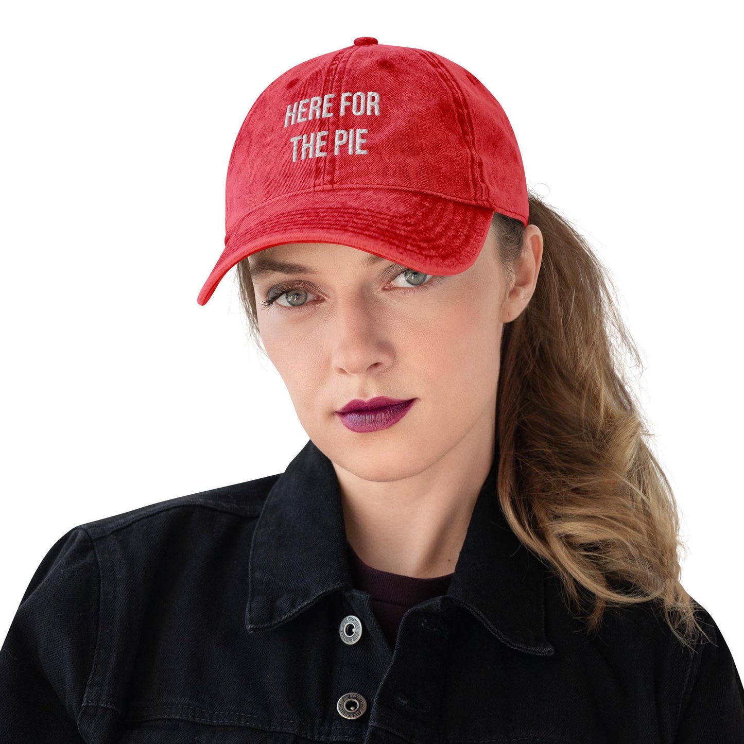 Here For The Pie Vintage Cotton Twill Cap